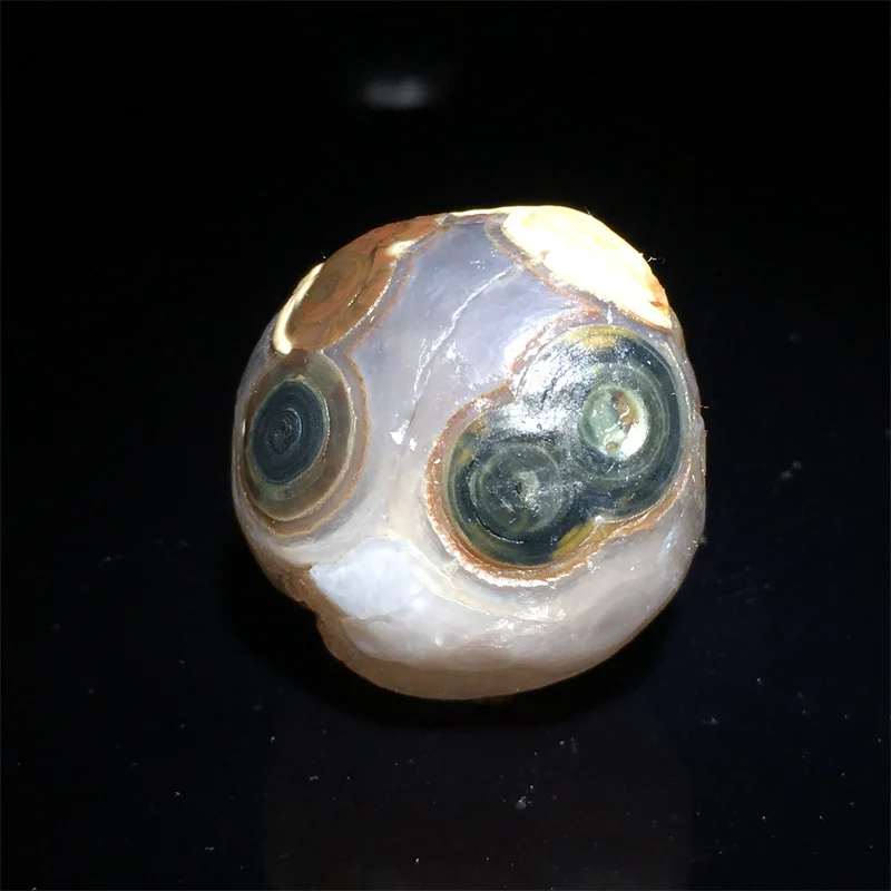 

Natural Mongolian Gemstones Pretty Agate Eye Stone, Fine Coin Stone Shape, Alashan palm Gobi Agate Rough Stone Leakage Jewelry