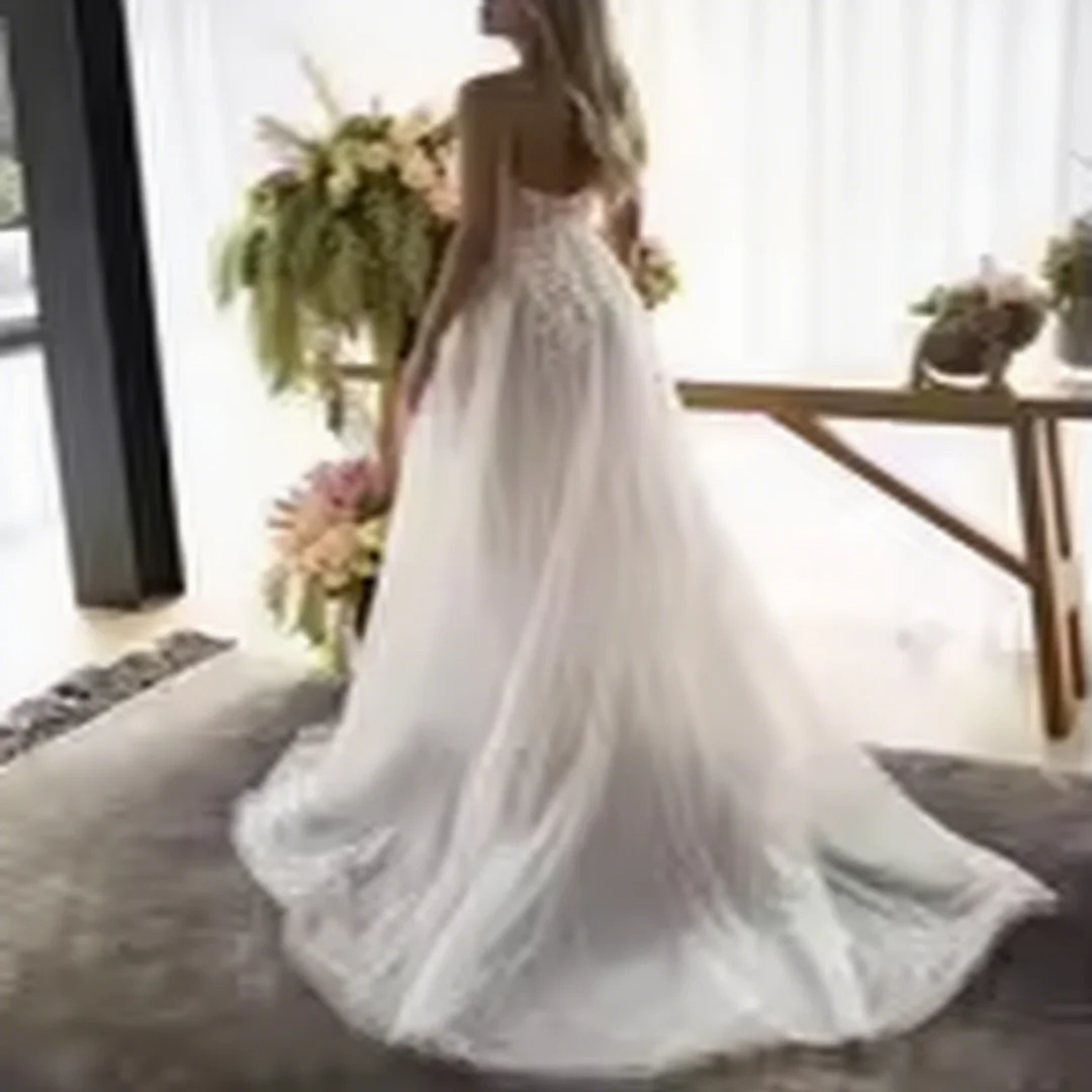 Customized Bohemian Wedding Dresses Off The Shoulder Beaded With Pearls Appliques Wedding Gown Bridal Dresses