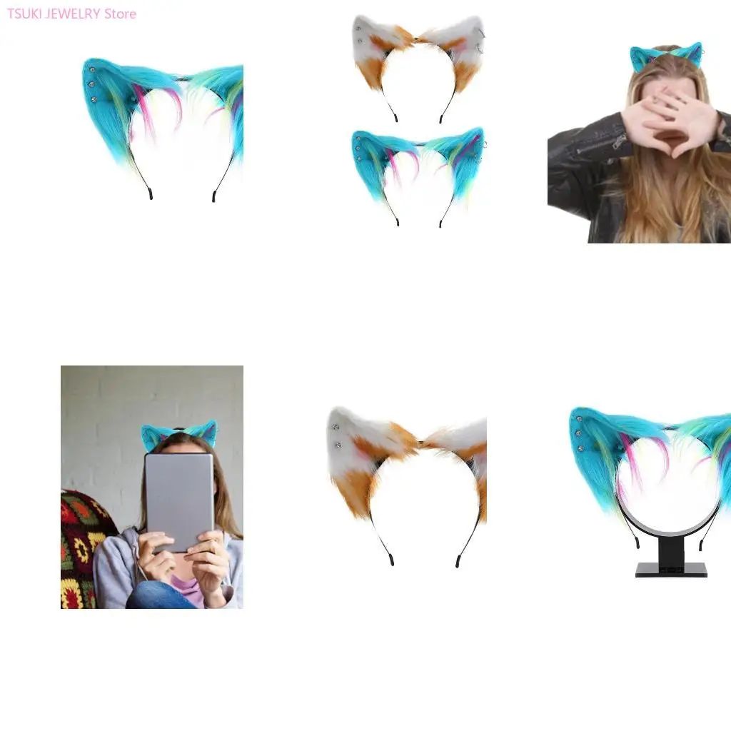 

62KE Furry Headband Cosplay Party Anime COSPLAY Halloween Cartoon Role Playing