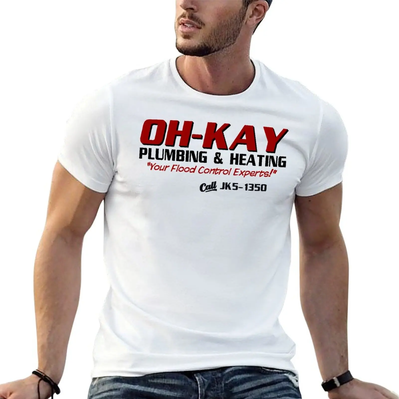 Wet Bandits OH-KAY Plumbing & Heating T-Shirt Classic Print Short Sleeve Shirt