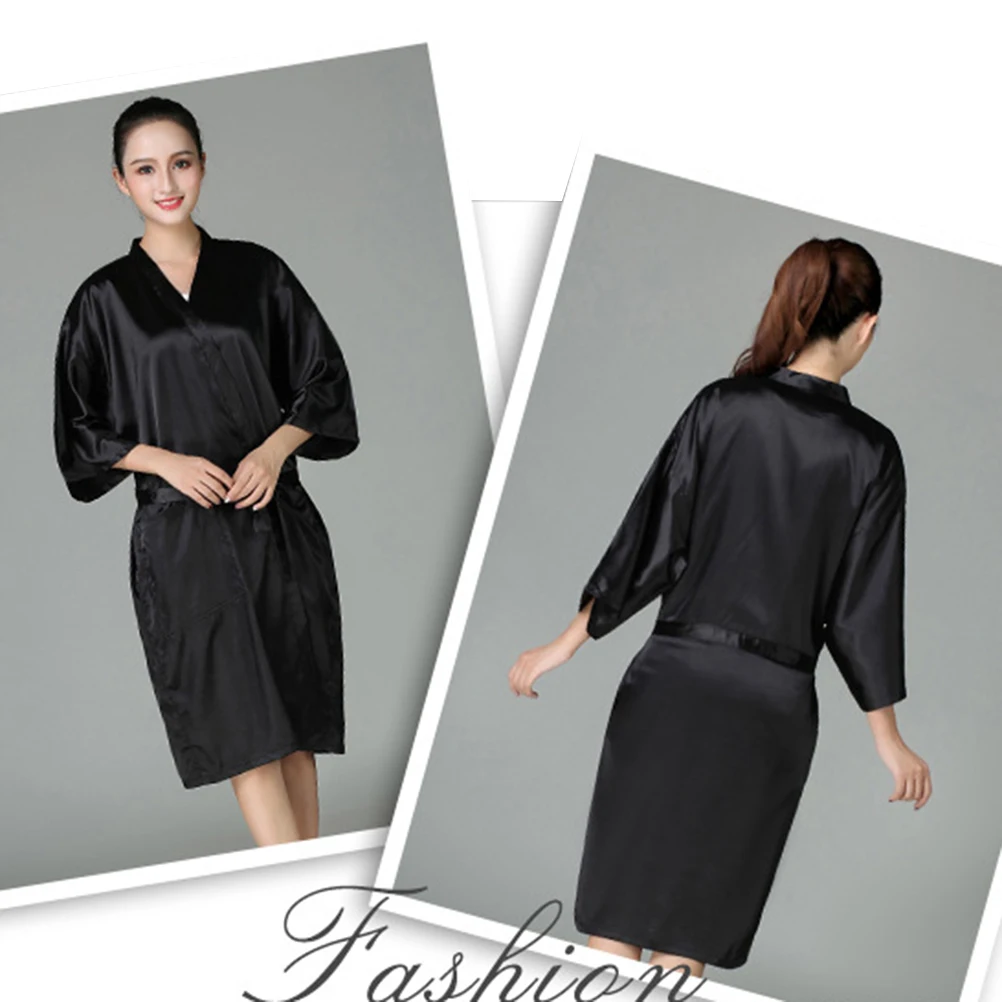 

1pc Spa Clothes Gown Waterproof Breathable Guest Robe For Spa Hairdressing Dyeing Cutting Home Use Apron