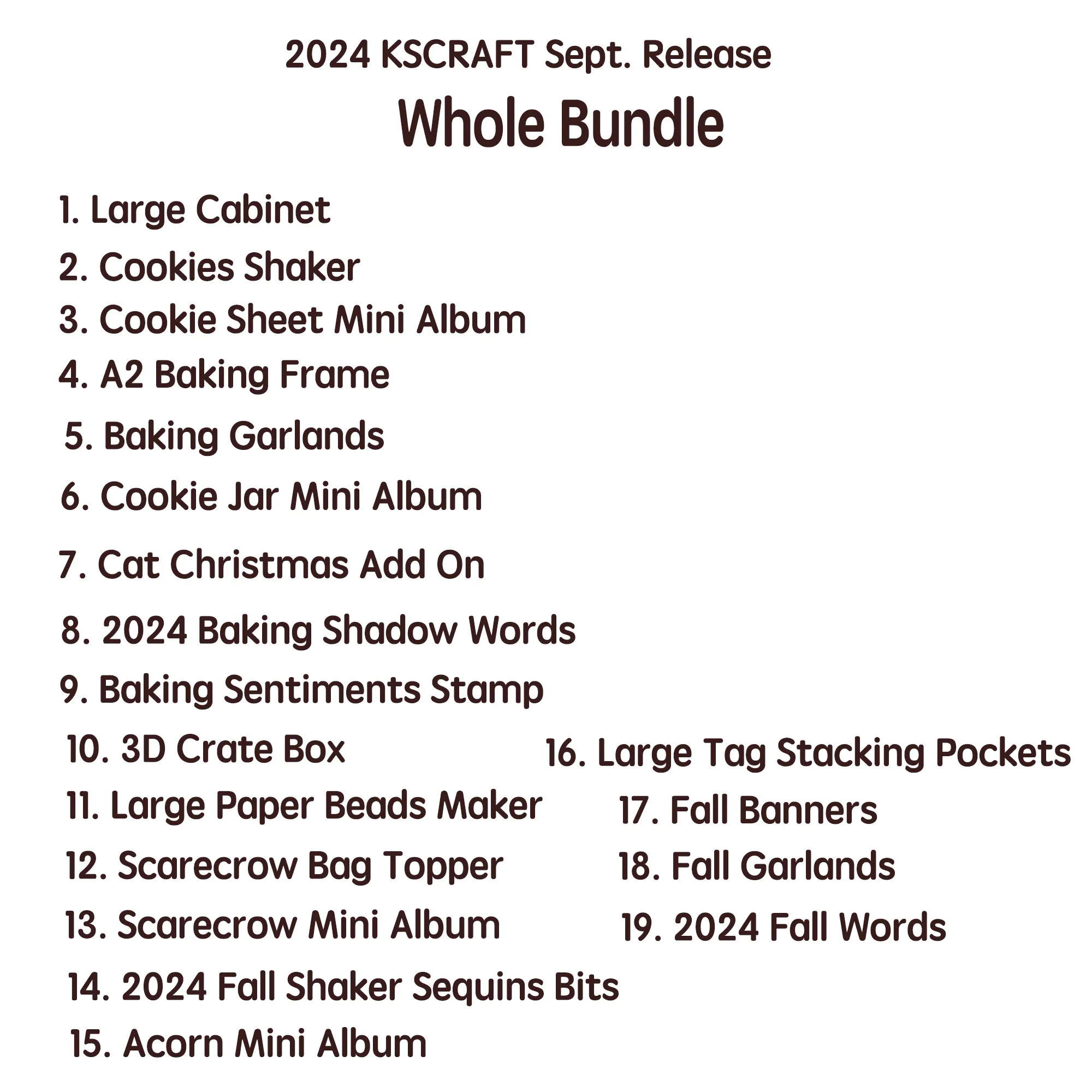 KSCRAFT 2024 September New Release Bundle Baking and Fall