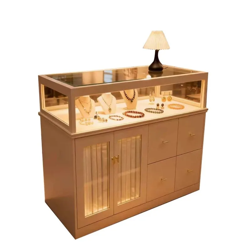 

Clothing store cashier Nakajima cabinet display case display stand jewelry cabinet