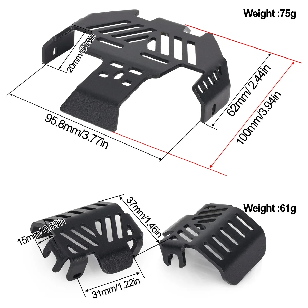 Stainless Steel Chassis Skid Sliders Diff Protection Front Rear Bumper Skid Guard for TRX4 Bronco Defender TRX6