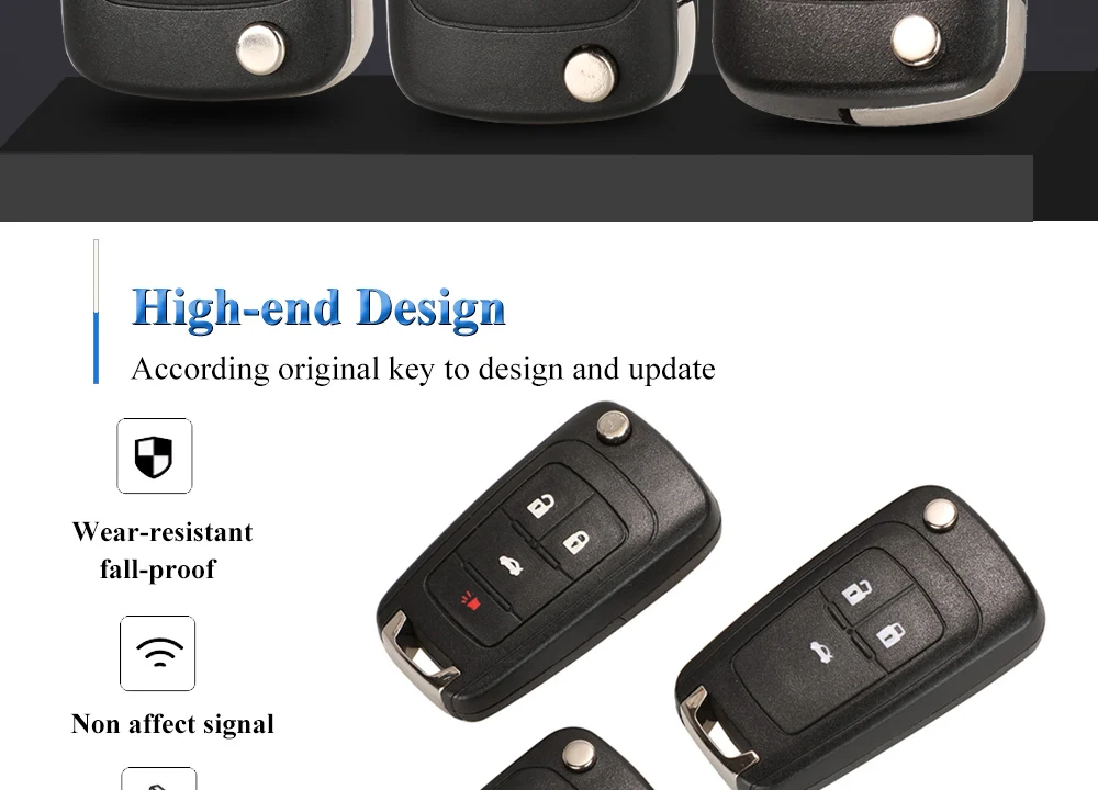 Jingyuqin 315/433MHz ID46 KeylessGo Smart-Remote Schlüssel für Chevrolet Cruze Aveo Orlando Trax Lacrosse Encore Regal Verano 2/3/4/5B – Detail 3