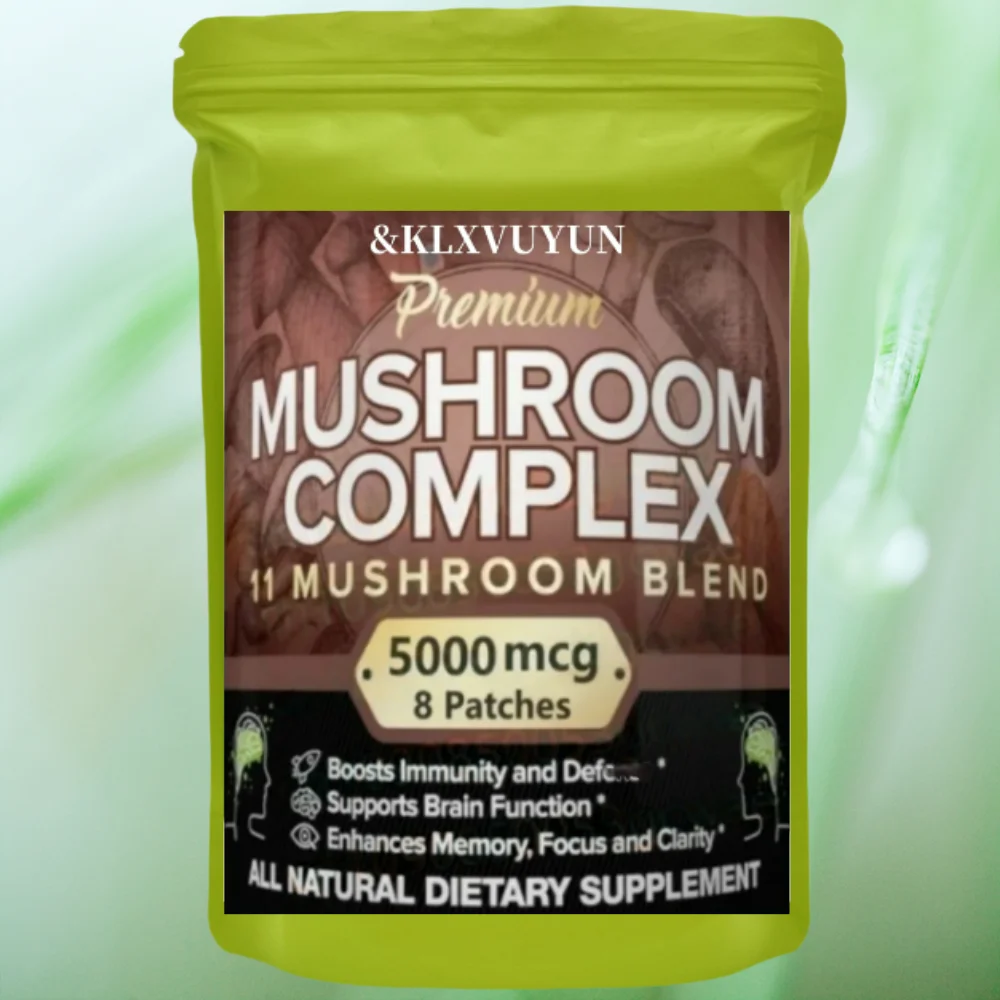 Lions Mushroom Cordyceps, Chaga, Reishi, Turkey Tail, Maitake, Shiitake Supplement, Transdermal Patches Made In The USA