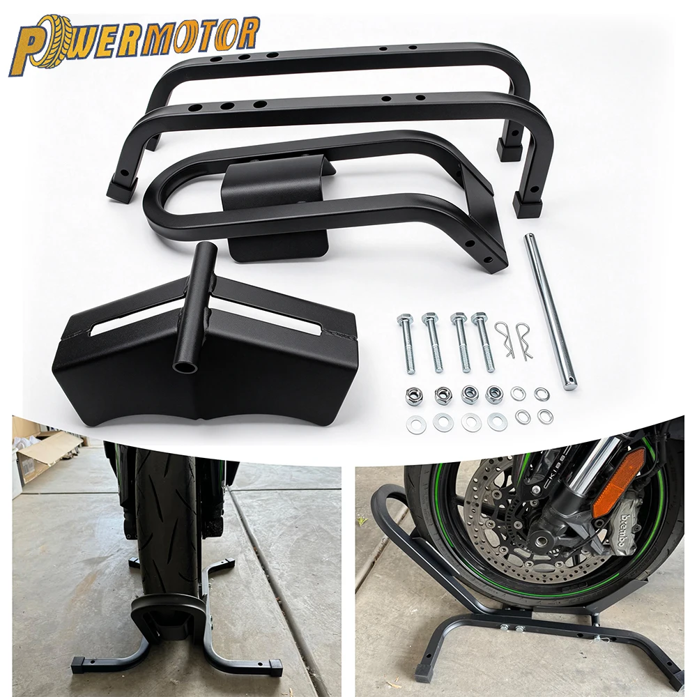 Motorcycle 1500 lbs Wheel Stand Front Tire Chock For 17-21 Inch Wheels Trailer Transport Tire Holder Motorbike Accessories