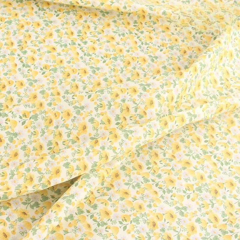100% хлопок, садовая саржевая ткань с цветочным принтом, мягкая ткань с принтом для детских платьев, простыни для детского сада, наволочки, поделки