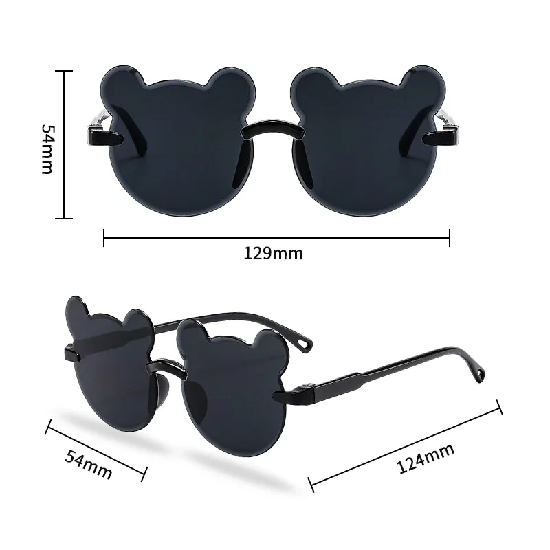 2024 New Children Cute Bear Shape Colors UV400 Sunglasses Baby Girls Lovely Outdoor Sun Protection Sunglasses Kid Sun Glasses