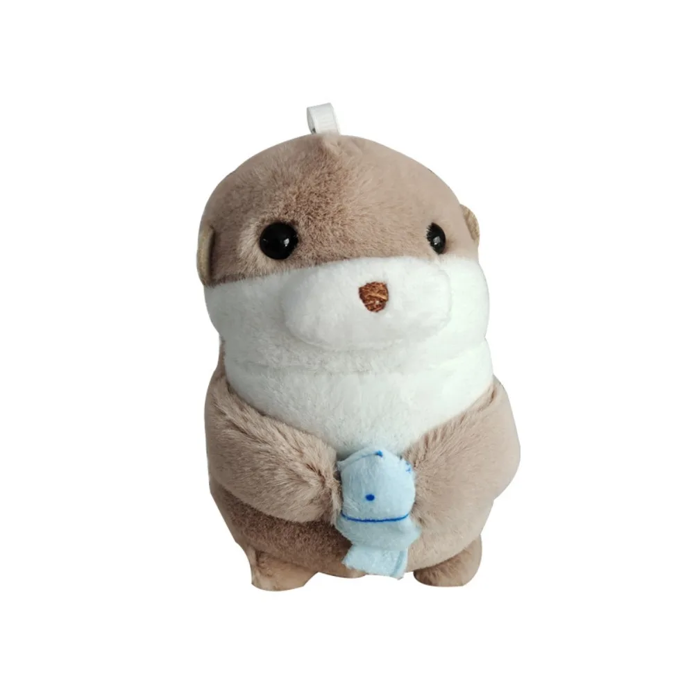 New 11cm Lovely Otters Pendant Little Animal Otter Plush Pendant Table Decoration Backpack Keyrings