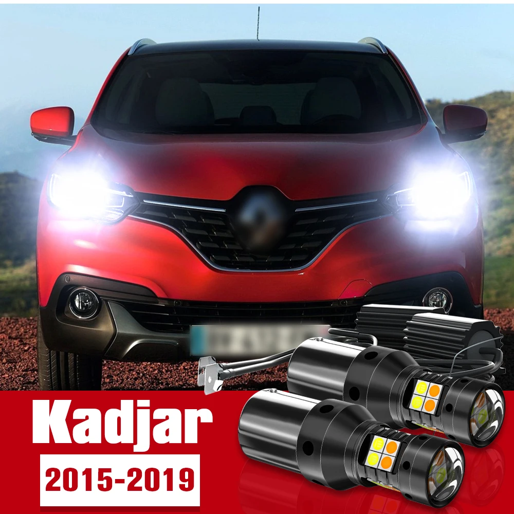 

2pcs Dual Mode Turn Signal+Daytime Running Light Accessories LED DRL For Renault Kadjar 2015-2019 2016 2017 2018
