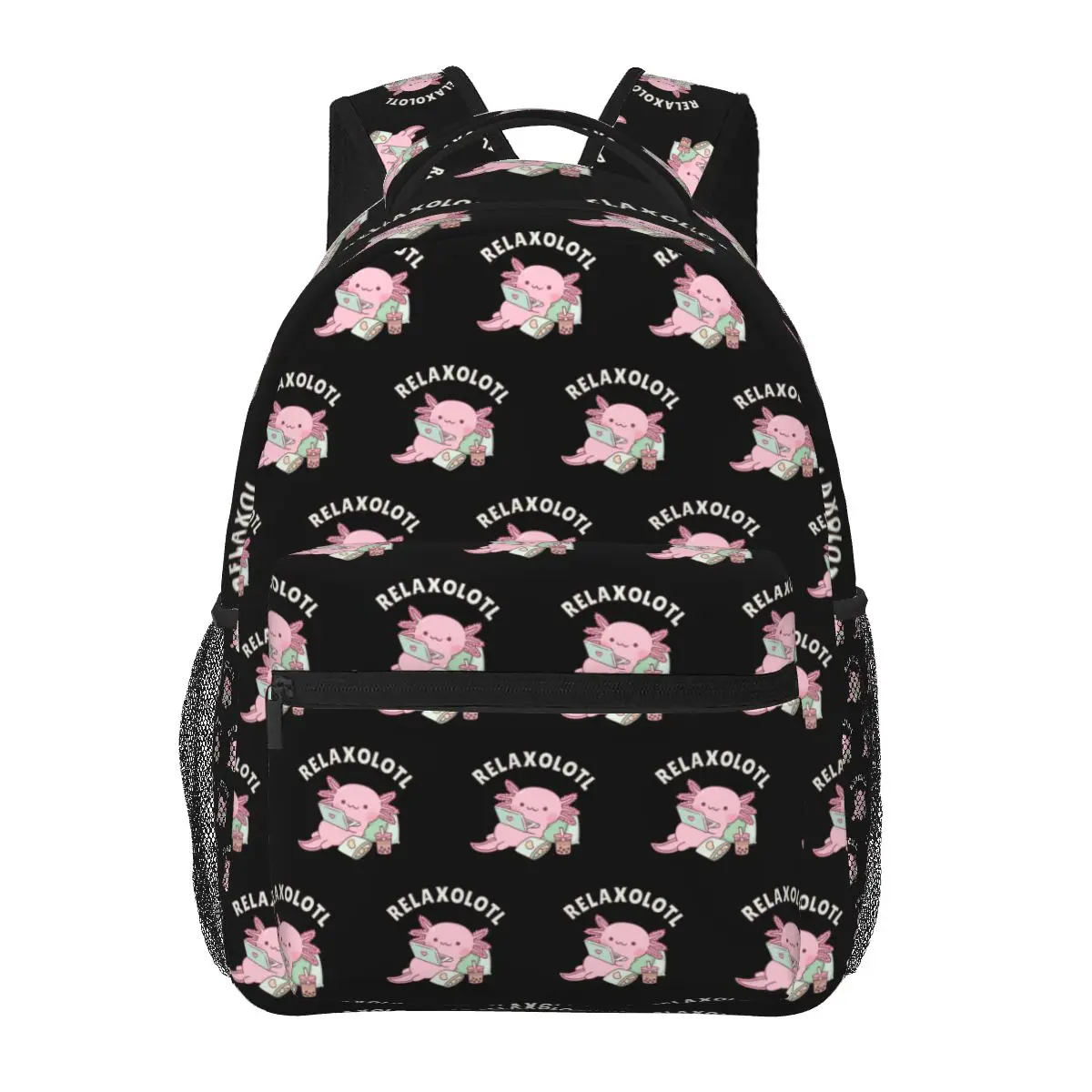 Bonito Relaxe Muito Axolotl Engraçado Trocadilho Mochilas, Crianças Mochilas Escolares, Mochila Infantil, Bolsa de Ombro, Bookbag, Meninos, Meninas, Bolsa de Ombro