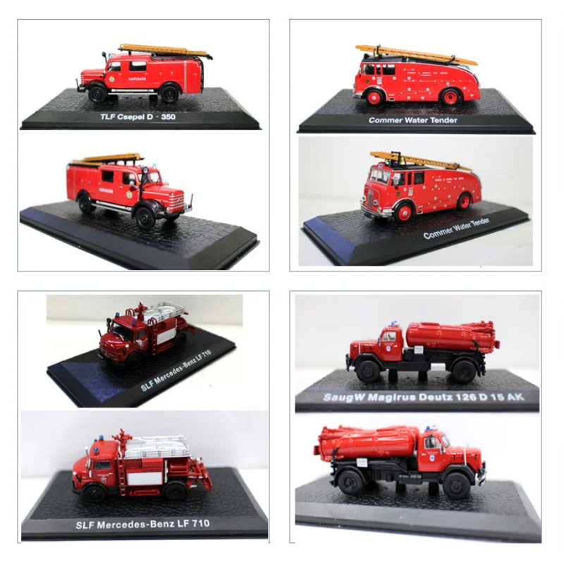 Diecast 1/72 escala motor de incêndio bomba água escada caminhão liga modelo carro brinquedo colecionável presente lembrança exibição ornamento