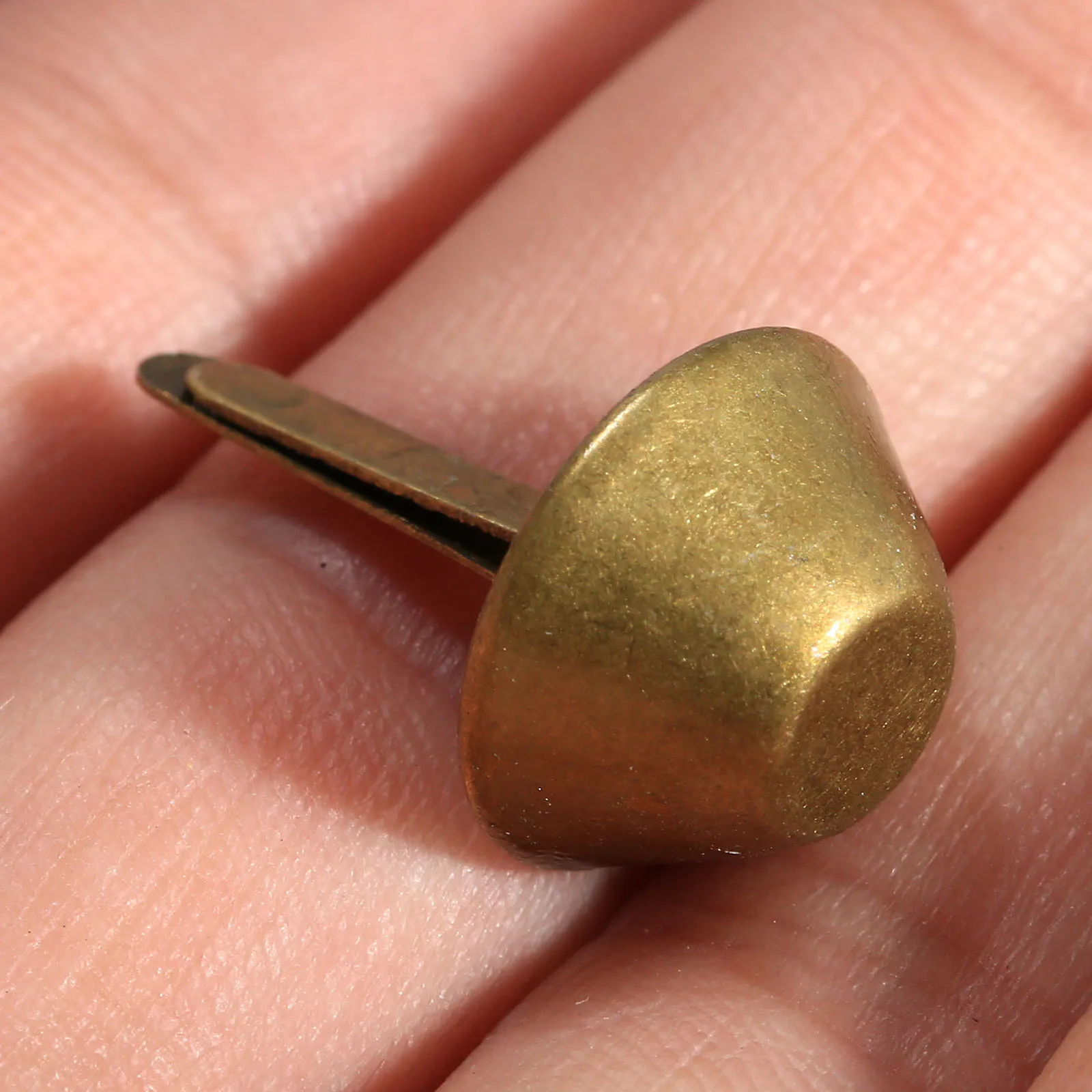 

100Pcs Jewelry Box Nail Bags Brass Nails 2-feet Studs Iron Antique Furniture Decorative 15mm Bucket Tacks Double Feet Pins