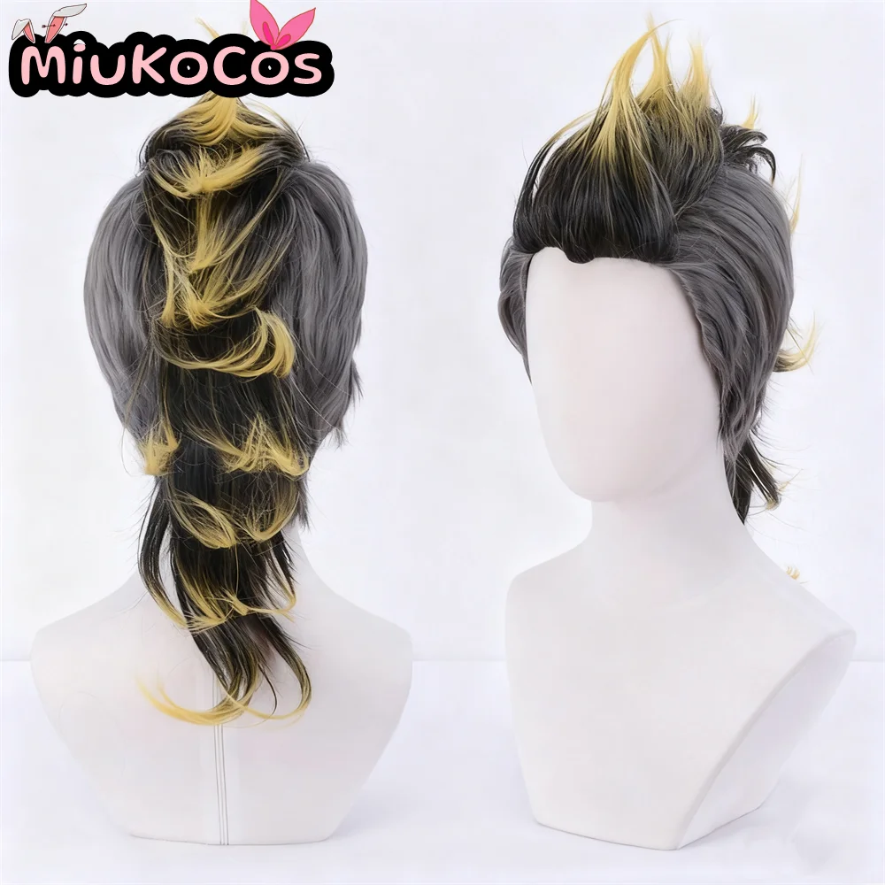 

В НАЛИЧИИ Sanemi Shinazugawa Косплей Парик MiukoCosplay Аниме Demon Slayer Косплей Желтый Цвет Волос