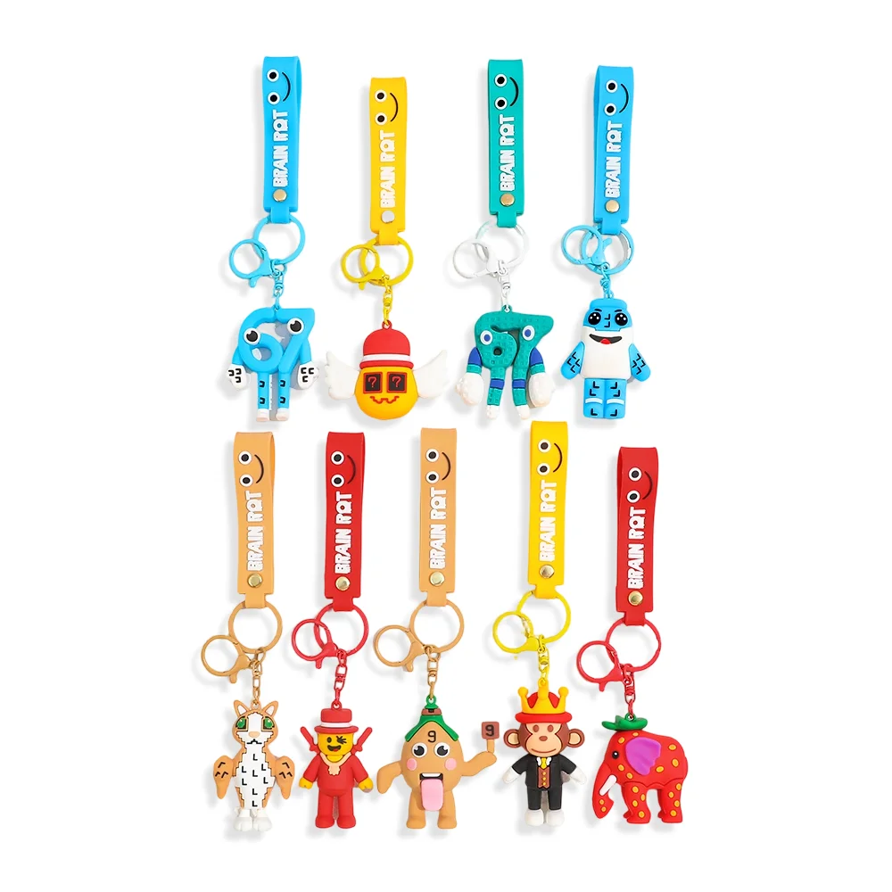 2026 Anime STEAL A BRAINROT Blauw 67 sahur sleutelhanger schattig nr. 67-sleutelhangerhangerspel rondom blauw nr. 67 speelgoed verjaardagscadeaus - afbeelding 2