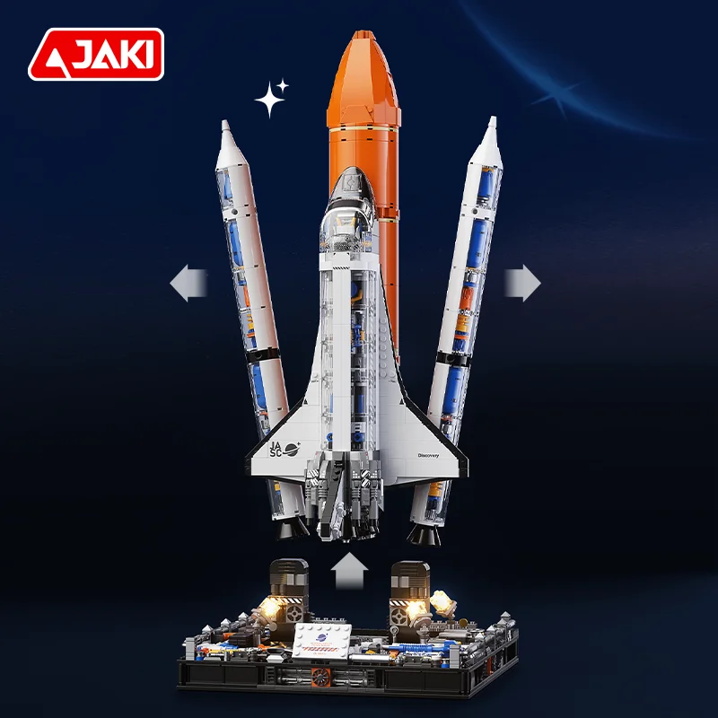 Jaki-8513 Space Rocket Space Shuttle To Explore The Moon Space Rocket Build Model Adult Building Blocks Toy