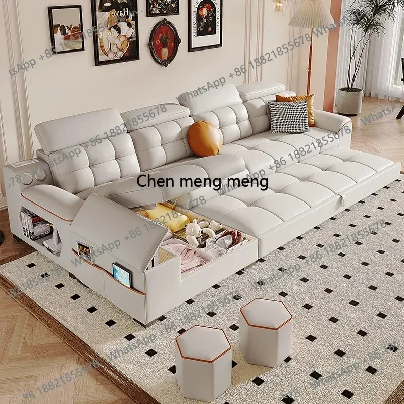 

Cat Claw Leather Sofa Bed Folding Dual purpose Small Apartment Princess Multi functional Stretch Technology Fabric Sofa