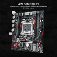 JGINYUE X79 LGA 2011 M-ATX Mainboard Support Intel Xeon E5 v1 v2 DDR3 Memory 1600MHz 32GB M.2 NVME SATA USB3.0 X79M-PLUS