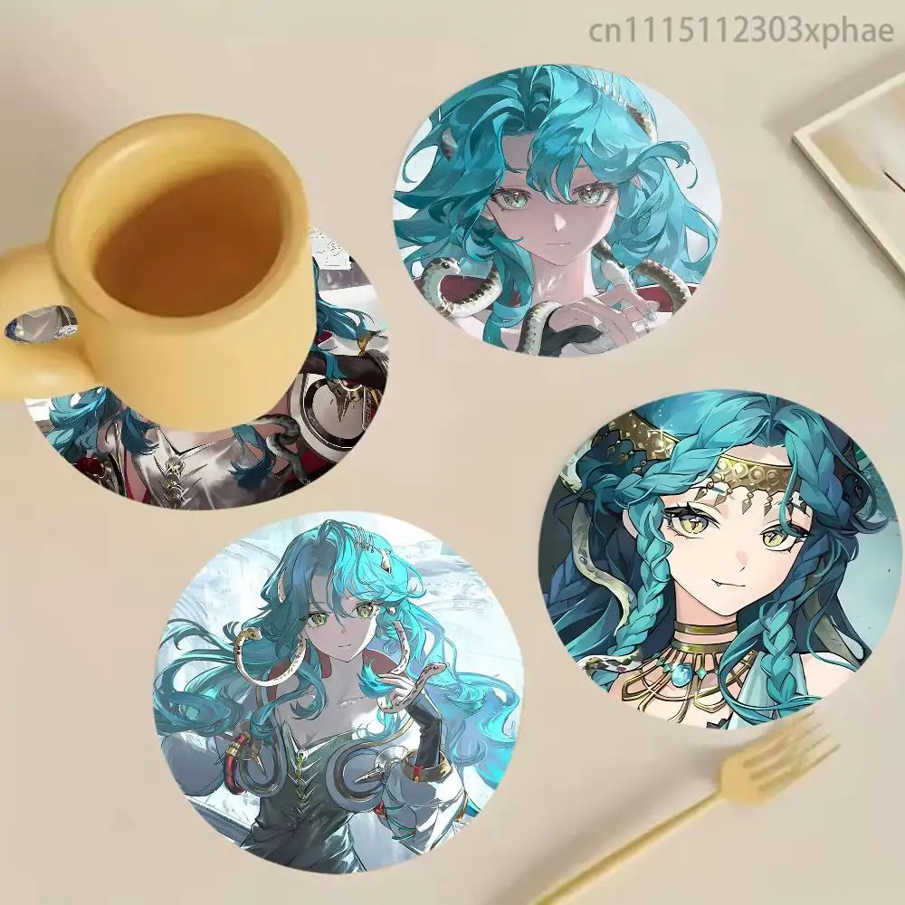 Reverse 1999 H-Hissabeth Anti-slip Tea Coffee Cup Pad Heat-Resistant Round Bowl Teapot Mat Home Gift