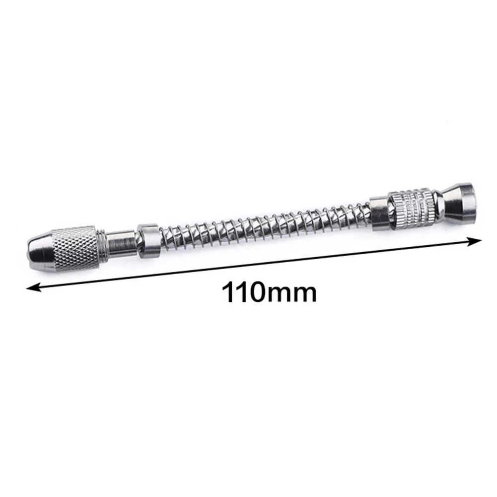 Bit Hand Drill Silver Tools Woodworking 0.1-2mm Drill Bit Drilling For Carving Mini Multi-Tool Semi-Automatic Alloy Chuck