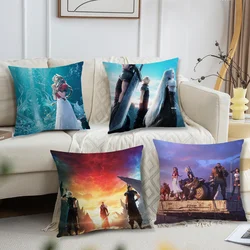 Game F-Final F-Fantasy VII Rebirth Pillow Case Living Room Sofa Cushion Cover Suitable For Home Bedroom Room Decoration