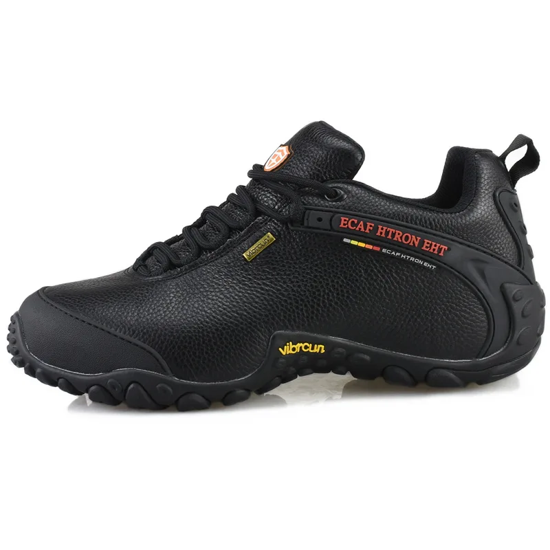 ECAF HTRON EHT First Layer Cowhide Hiking Shoes for  men Breathable Non-Slip Genuine Leather Outdoor Trekking Shoes