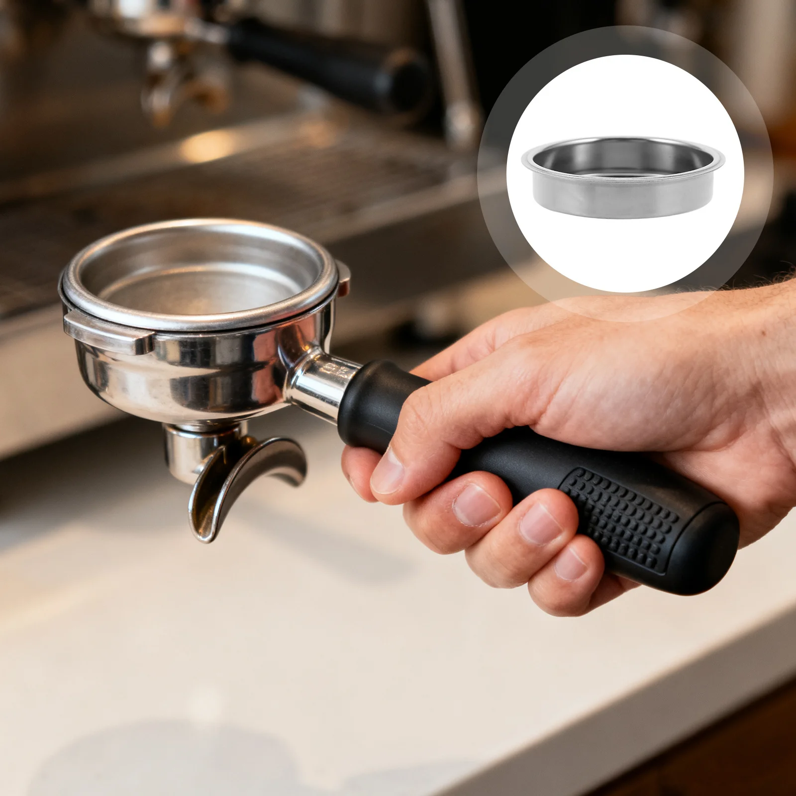 

4pcs 51Mm Coffee Machine Blind Filter Stainless Steel Universal Backflush Insert For Espresso Maker Maintenance Metal Filter Cup