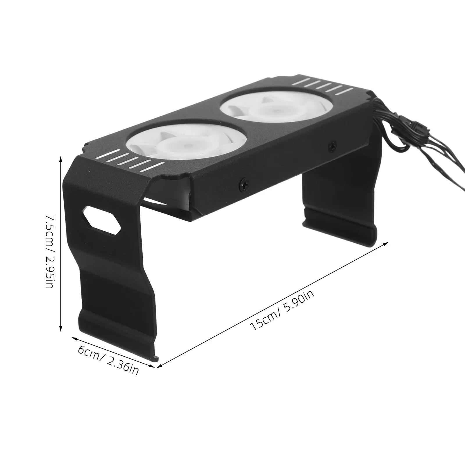 Pwm Memory Cooler Argb RAM Radiator Fan Dual Lighting Heatsink for Ddr4 Ddr5 Modules Quiet 28Db Cooling Solution Gaming Desktop