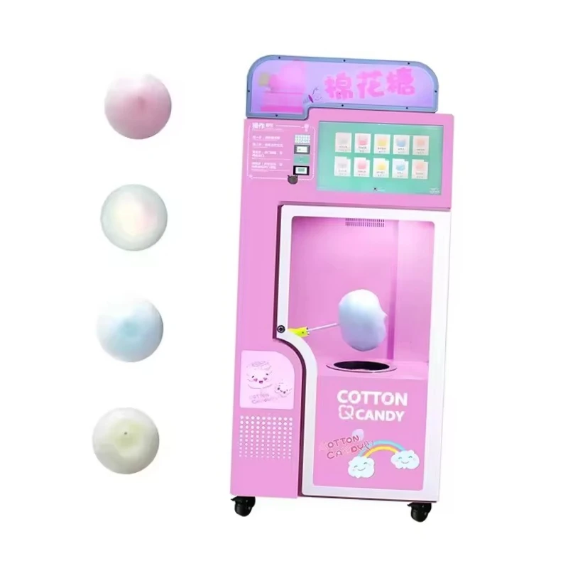 Large Commercial Video Game Machine New Automatic Robot Cotton Candy Machine Cotton Candy Vending Machine