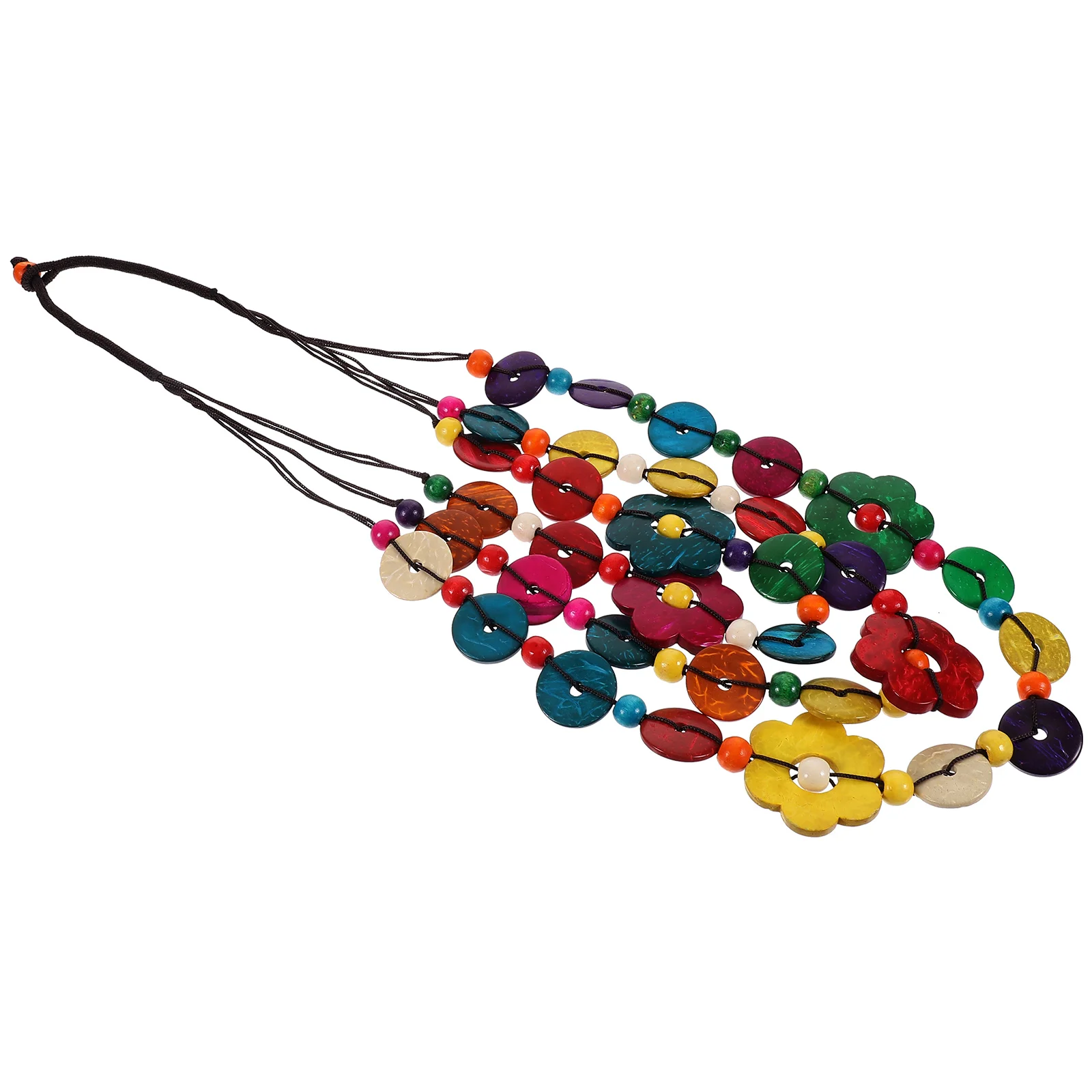 

Retro Coconut Shell Necklace Beaded Women Vintage Bohemia Casual Jewelry Gift Statement Wooden Beach Elegance Daily
