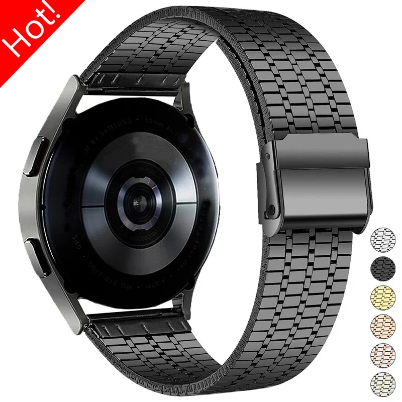 

Металлический ремешок для Samsung Galaxy Watch 7 6 5 4 6 4, классический браслет из нержавеющей стали для Huawei Watch GT3 4Pro, 20 мм 22 мм
