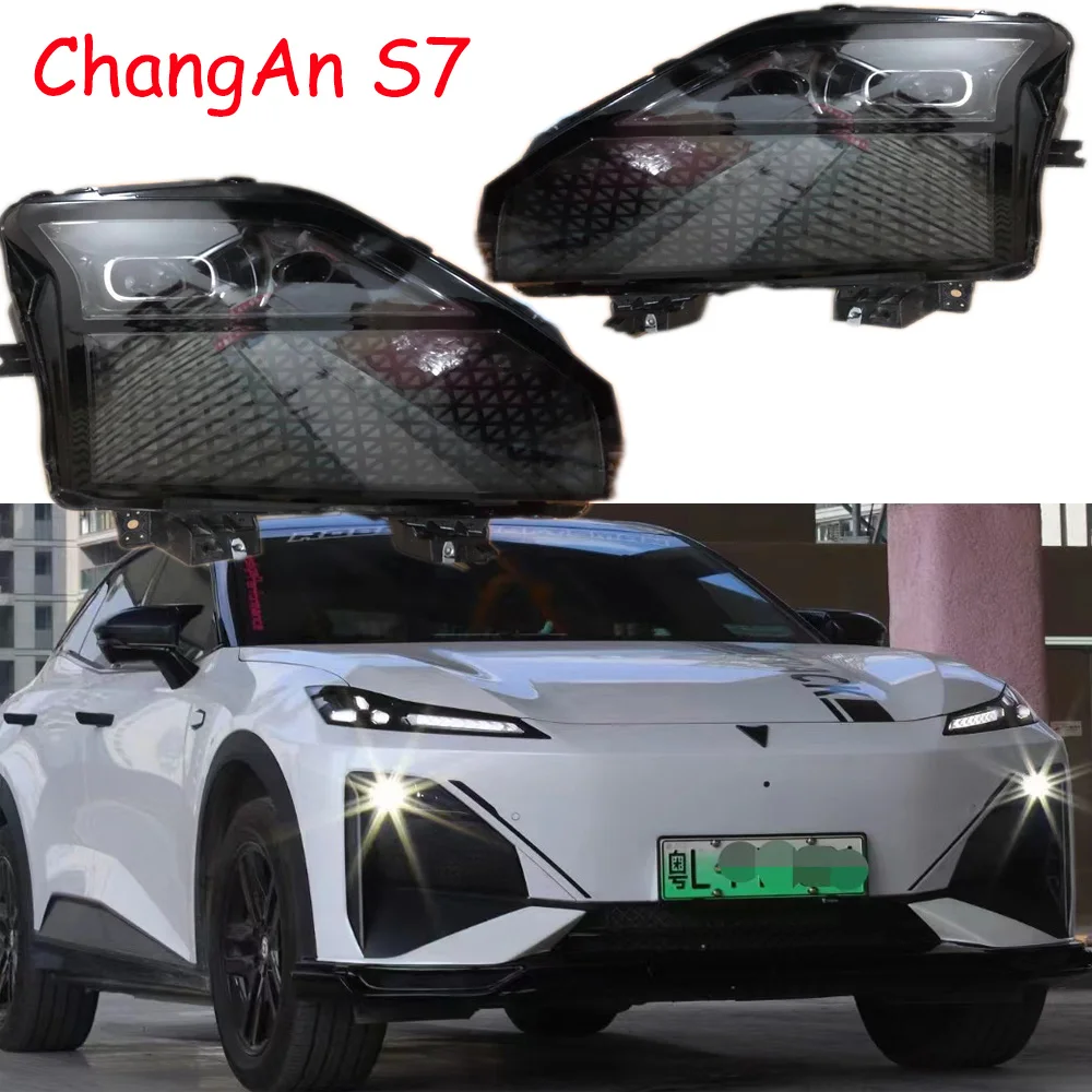 1pcs car accessories CHANG AN bupmer head light changan S7 headlight LED 2022~2024y daytime light ChangAn S7 fog lamp