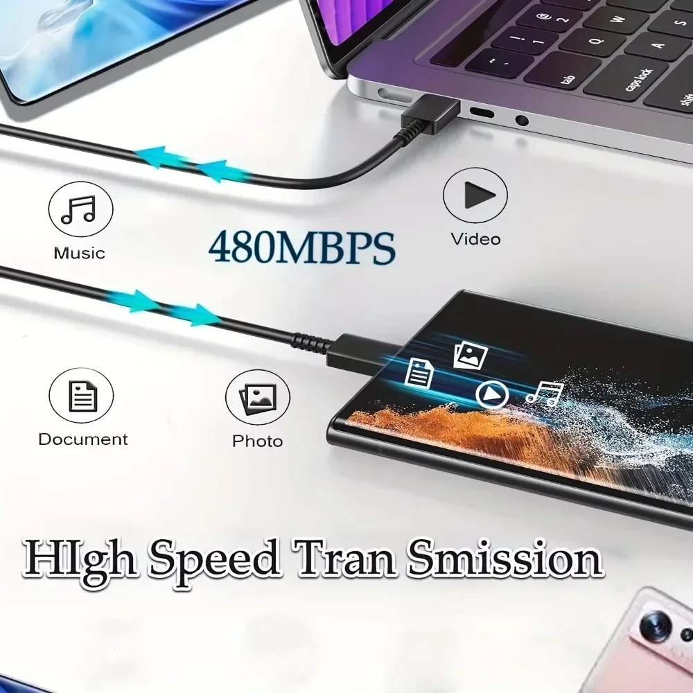 45W PD Charger For Samsung Galaxy S24 S23 S22 Type C Quick Charge USB C to Type C Cable Fast Charging Mobile Phone Wall Adapter image 6
