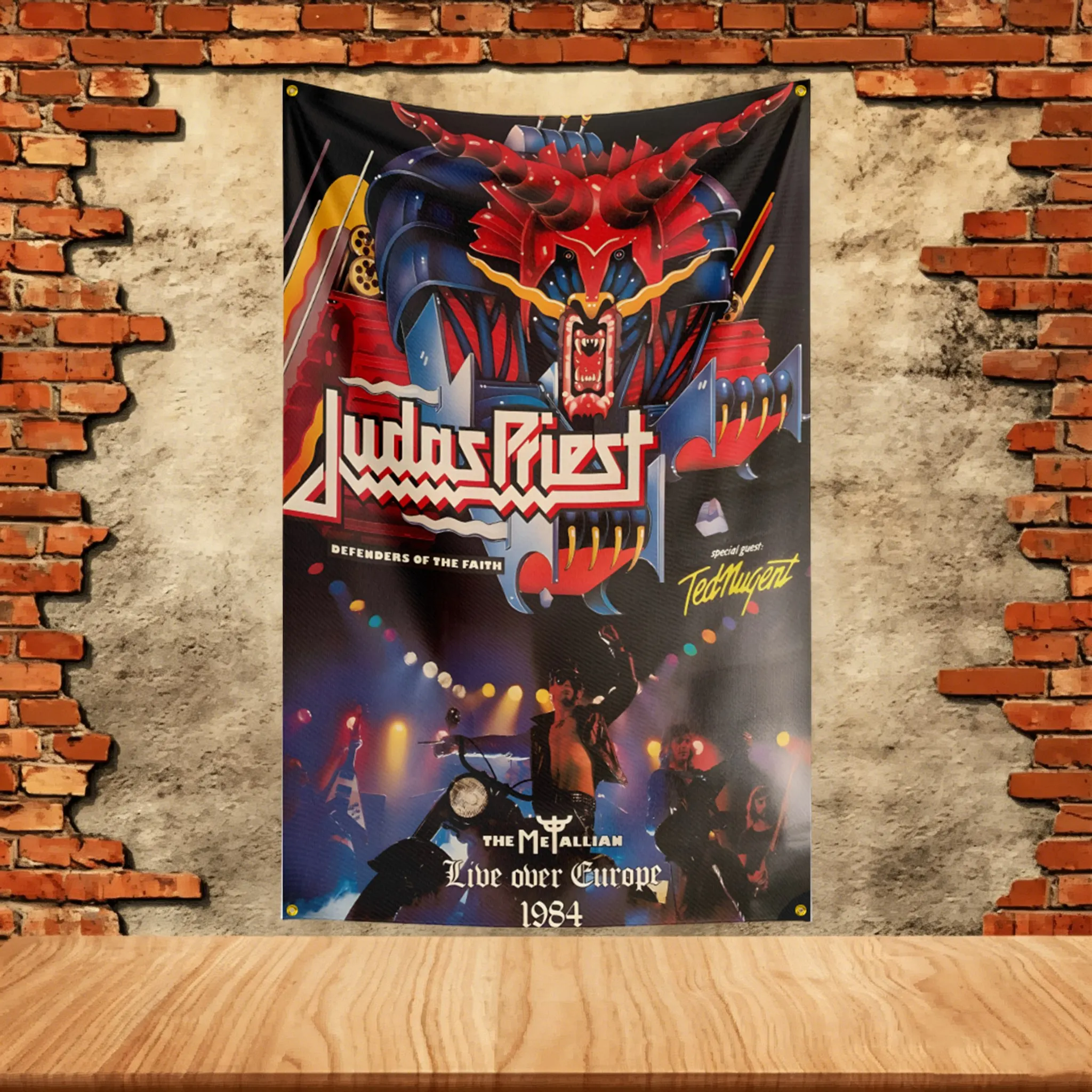 Music Band Flag 3x5ft for Judas Priest Fans Banner Custom any Image Garage Bedroom Living Room Dorm Wall Hanging Decor Tapestry