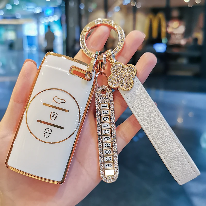 غطاء حماية لمفتاح السيارة عن بعد من مادة البولي يوريثان الجديدة ، غطاء حماية لشيري تيجو 4 5X 7 Pro 8 2 3X إكسيد Txl Tx Lx أريزو 5 برو Gx EQ7 2021 #5