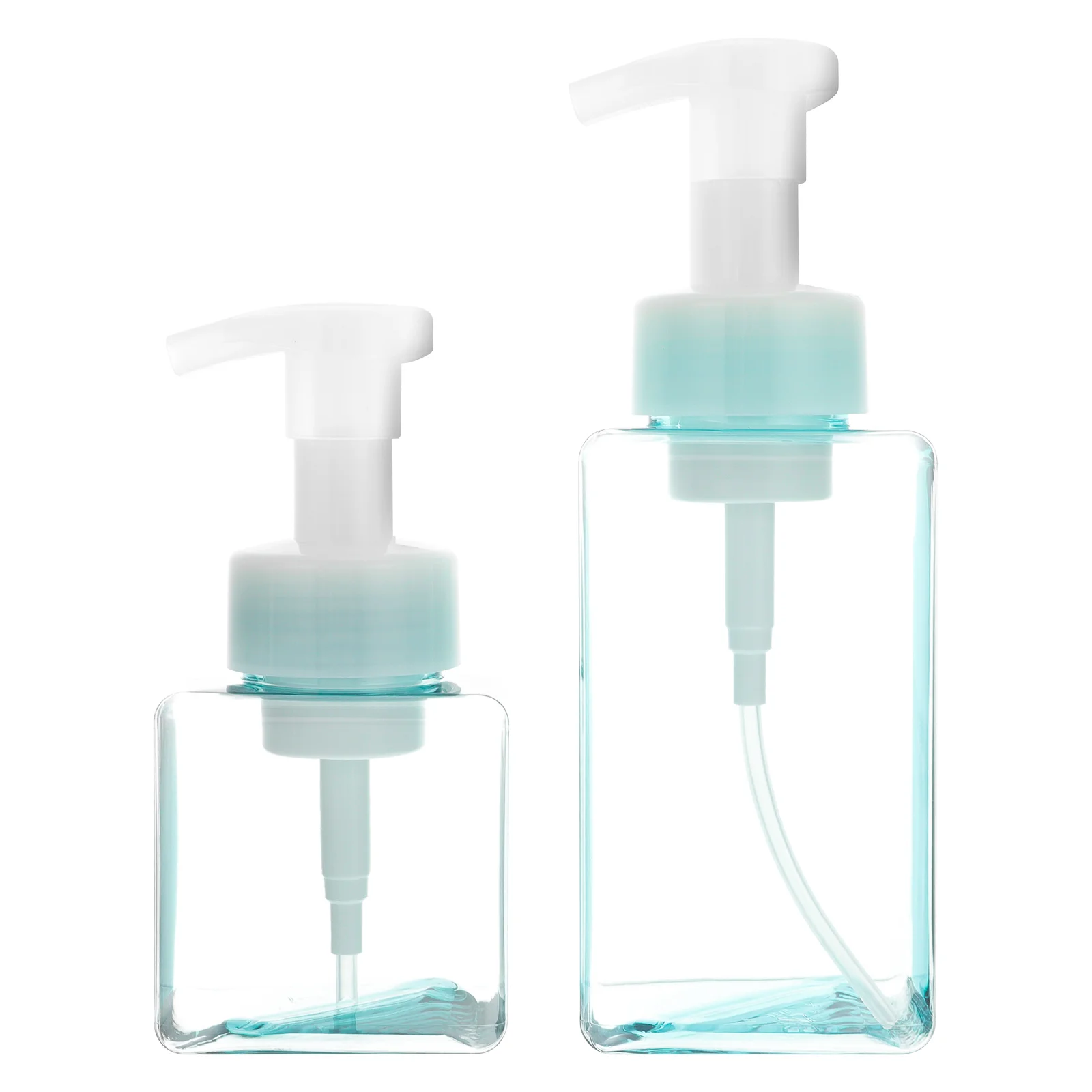 

2 Pcs Dispensing Bottles Bottled Liquid Hand Soap Foamed Shampoo Travel Square Container