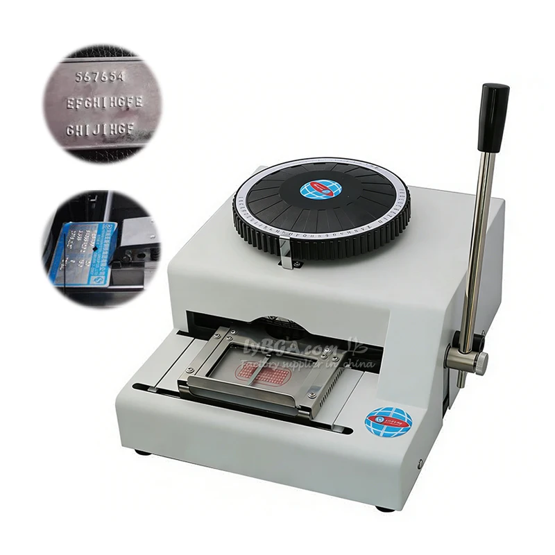 

LY-52D Stainless Steel Nameplate Embossing Machine Customized Raised Character Embosser 220V 3/4/5mm Size Card-Style Positioning