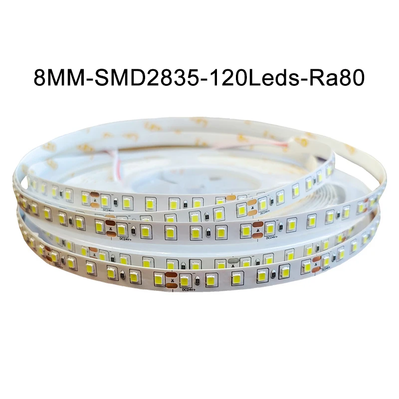 Hohe Helligkeit, 5 m, selbstklebend, SMD2835, 12 V, 24 V, 3 mm, 5 mm, 8 mm, 2835 SMD-LED-Streifen