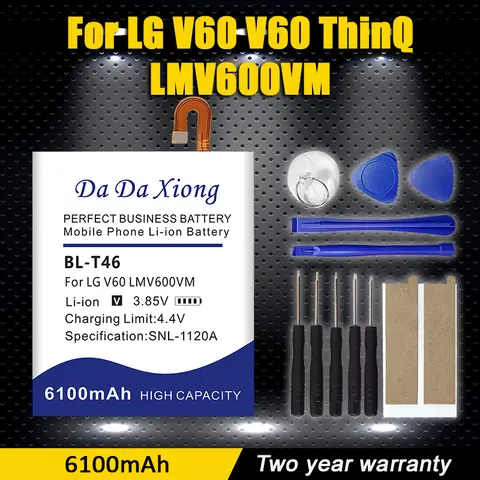 New BL-T46 Battery For LG V60 ThinQ 5G LMV600VM V600VM V600QM5 BL T46 Mobile phone Batteries+Tools 6100mAh