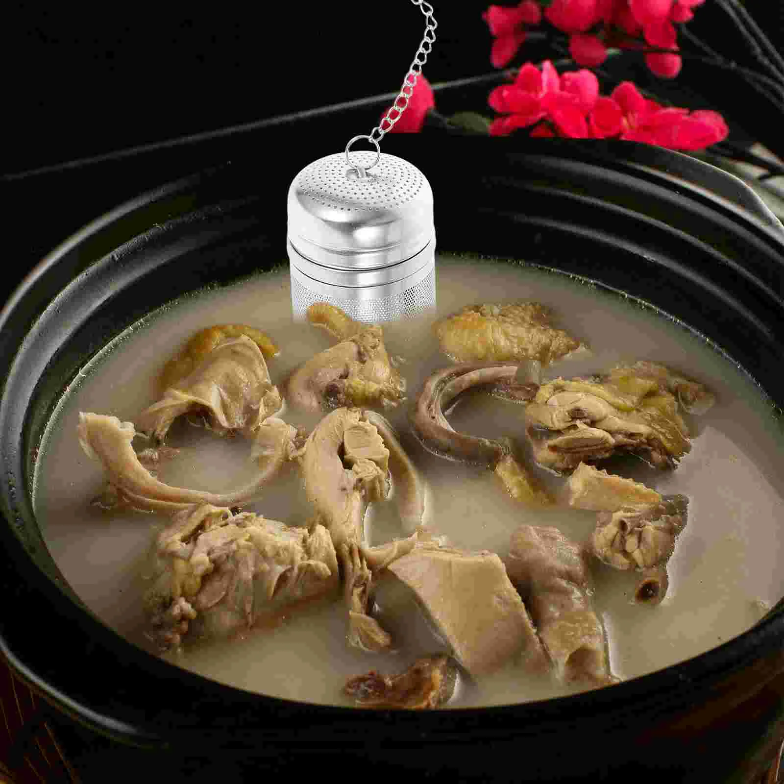 Stainless Steel Stew Cage Cup Brine Strainer Tea Mesh Multipurpose Dregs Basket Filter Large Size Fine Craftsmanship Smooth