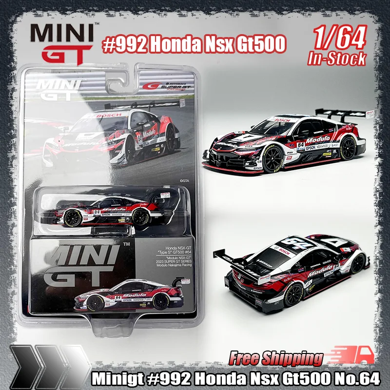 

В наличии Minigt 1:64 # 992 Honda Nsx GT500 64, миниатюрная литая модель автомобиля из сплава, детские игрушки на заказ, подарок, коллекционное украшение