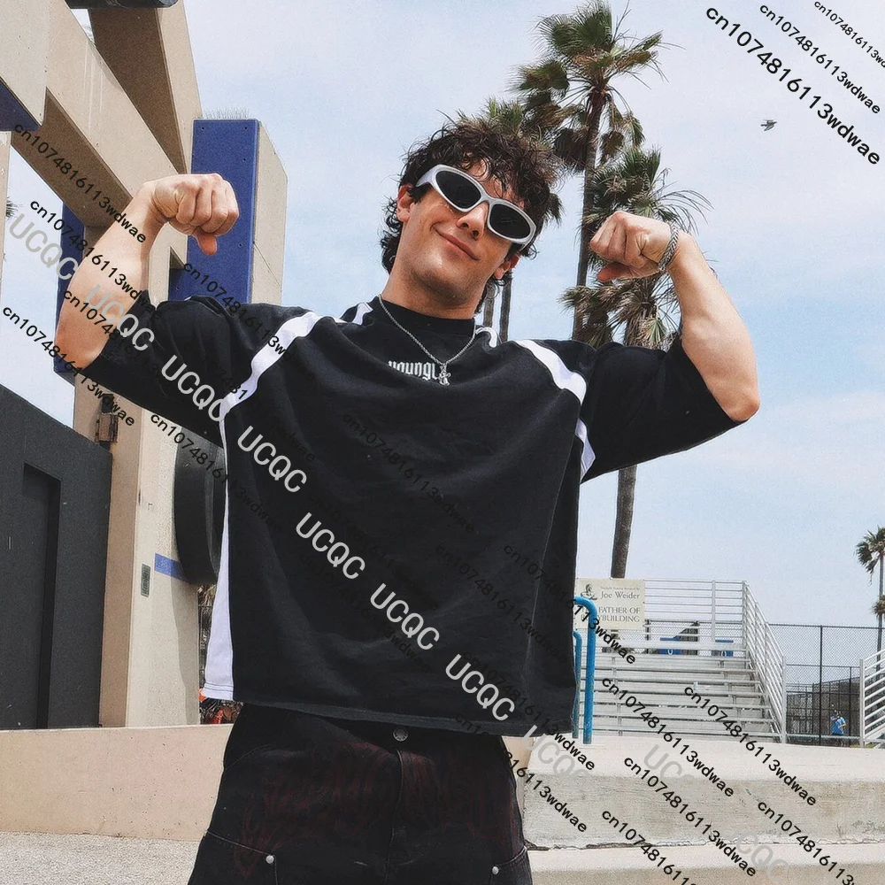 النمط الأمريكي الجديد الرجال المتضخم تي شيرت الركض رياضة العضلات الرياضة اللياقة البدنية التمويه الربط مطبوعة قصيرة الأكمام رداء علوي غير رسمي