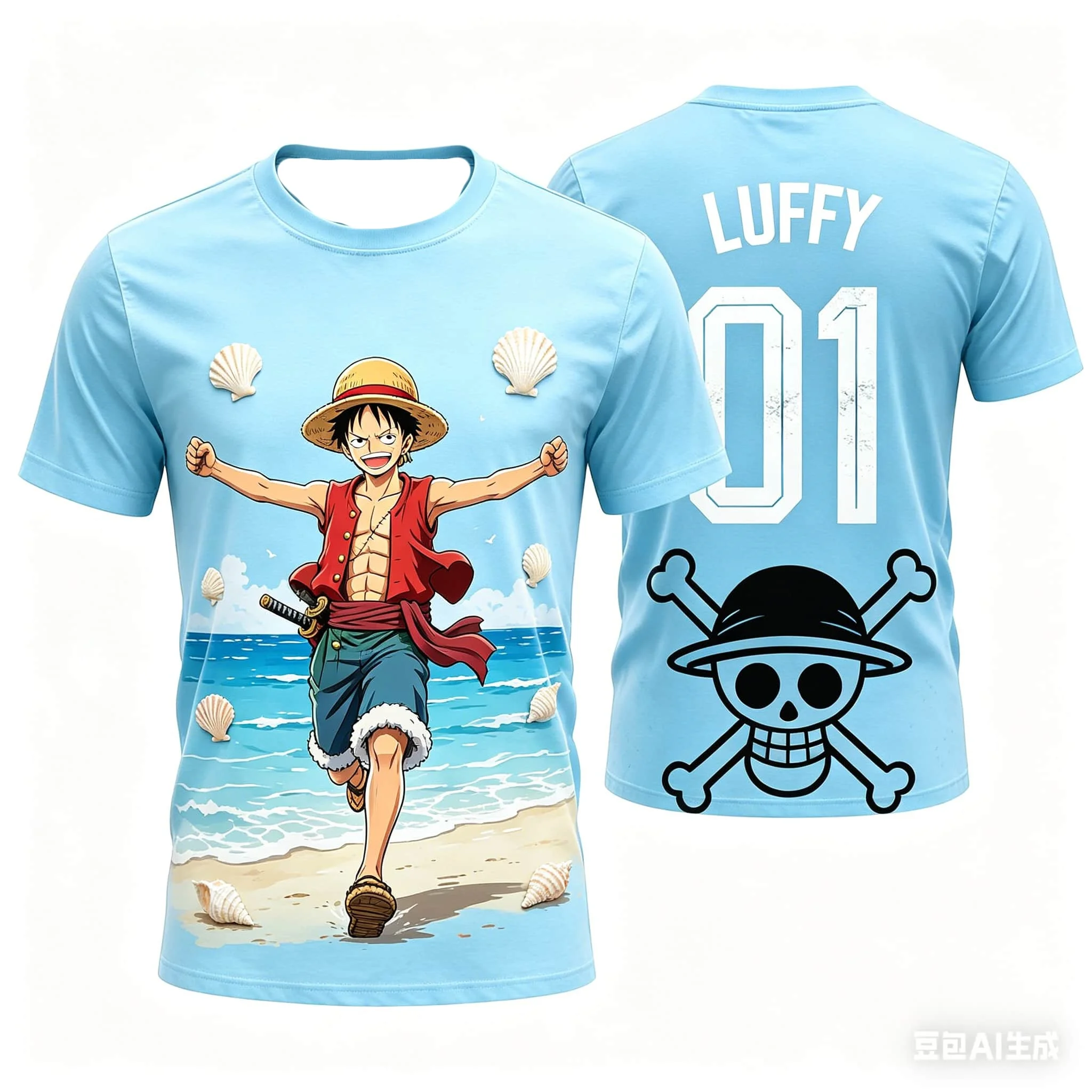 

Summer Japan One Piece Luffy Football Jersey Men Tshirt Football Special Jersey Adult Men's Quick-Drying T-shirt Family Matching