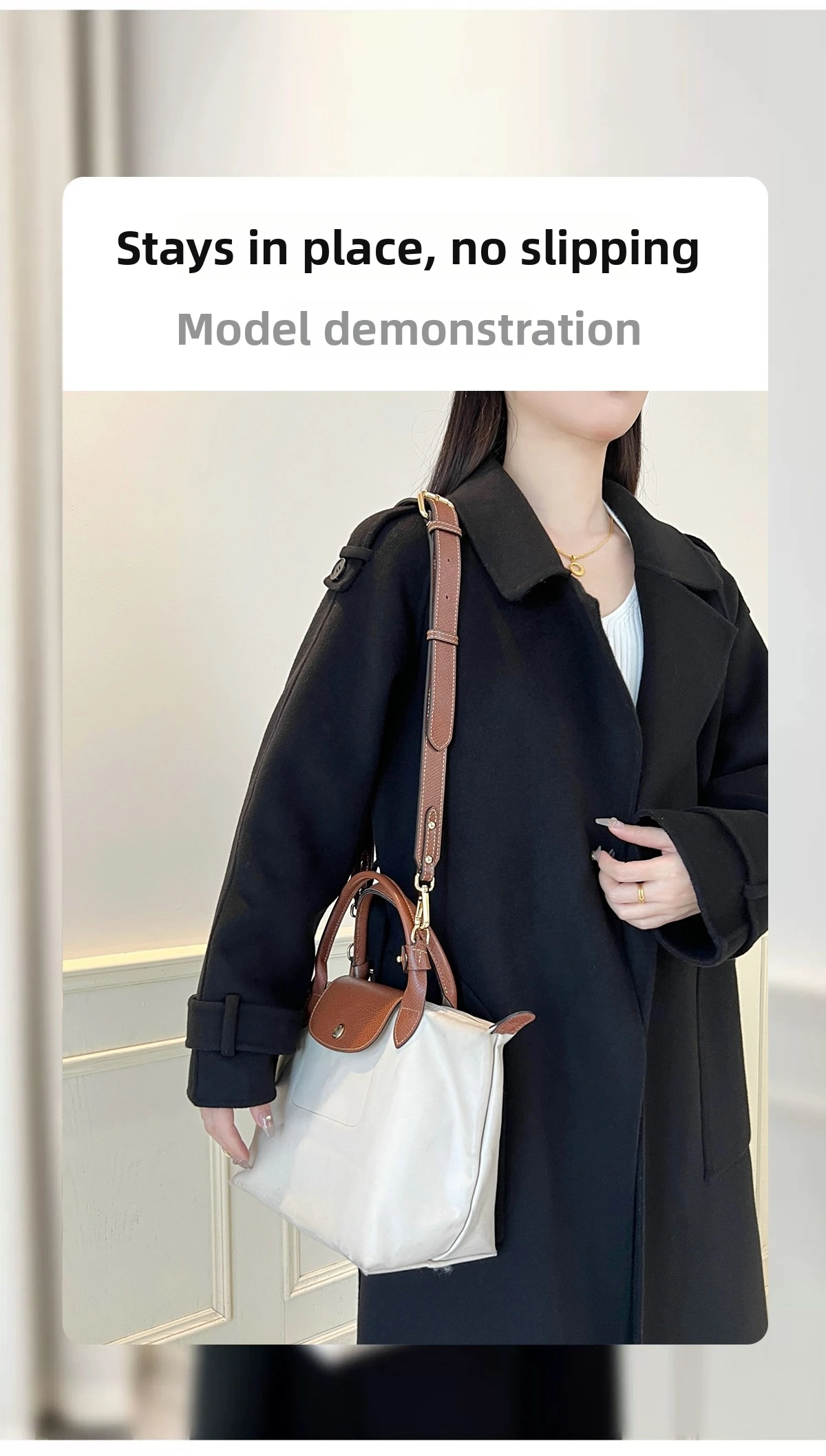 2026 New Leather Bag Strap For Longchamp S Durable Fashion Without Punching Modification Bag Accessories