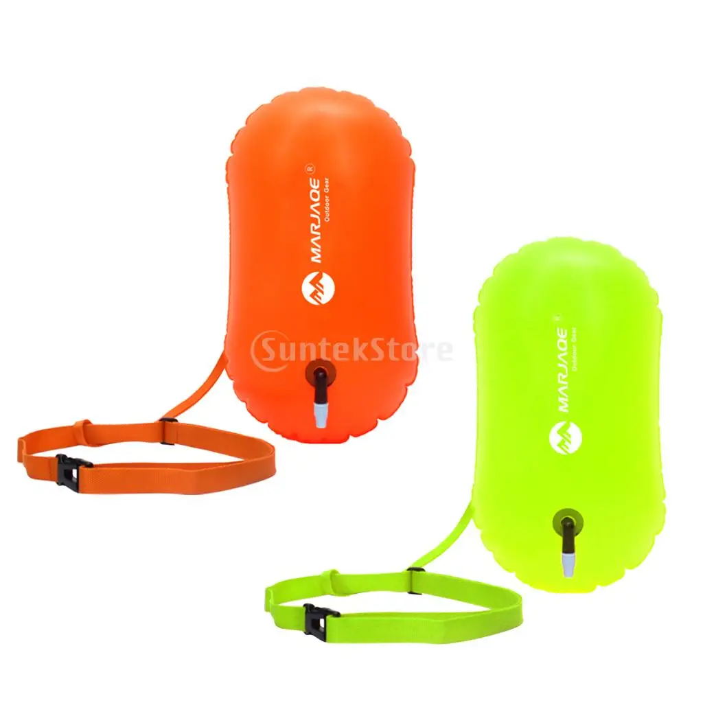 High Visibility Swim Bubble Buoy Swimming Tow Float For Open Water Swimmers Triathletes Snorkelers Flotation Device Waist Belt