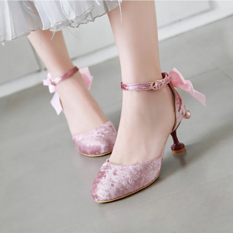 Size28-39 Princess Leather Shoes Kids Bow High Heel Sandals Children Girl Stiletto Heels Shoes Fashion Girls Wedding Party Shoes