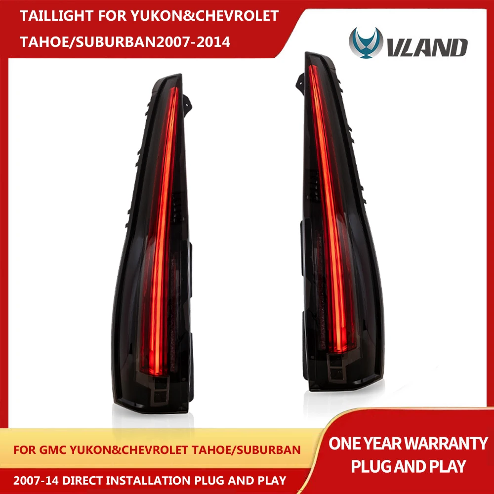 VLAND Taillight Assembly FOR GMC YUKON&CHEVROLET TAHOE/SUBURBAN 2007-2014 LED TAIL LAMP LED Running Light  LED Brake Light