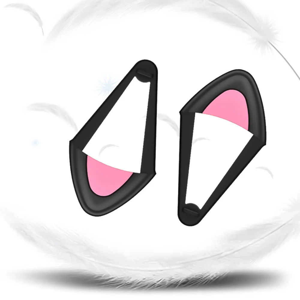 Có Thể Giặt Được Silicone Mèo Tai Mặt Dây Chuyền Trang Trí Bộ Phụ Kiện Cho Loa Bose QC15 QC2 QC3 QC25 QC35 QC45 Tai Nghe