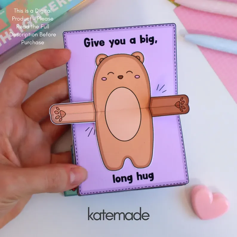 Warm Bear Interactive Handmade Book Set, Quiet Book, Kitchen and Bedroom Theme Creative Handmade DIY Handmade Material Set, Non.